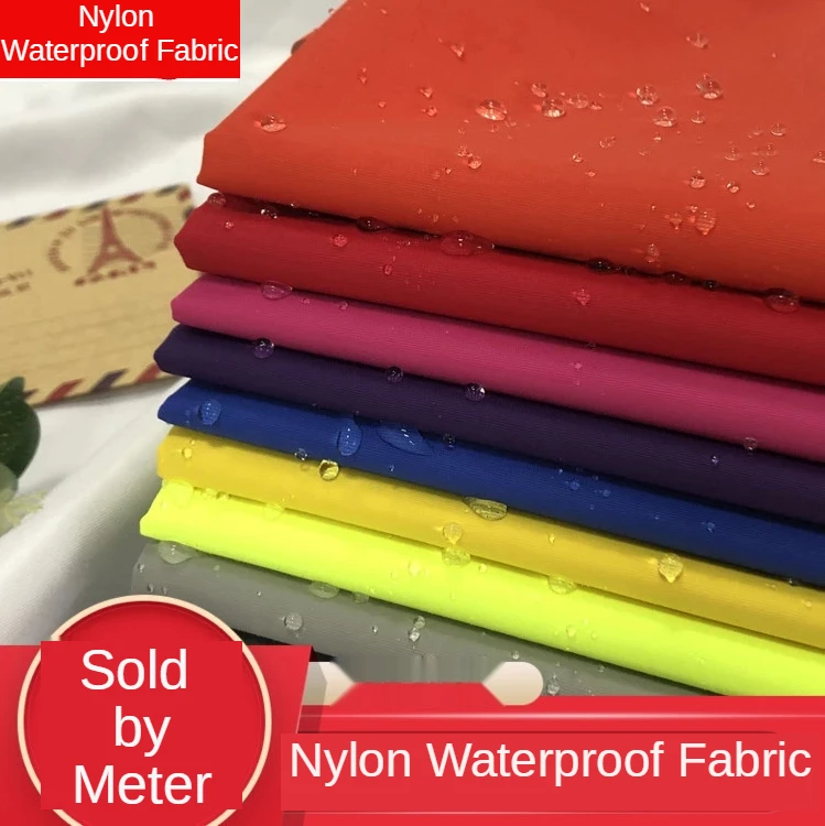 228T Nylon Taslon Waterproof Fabric By The Meter for Jacket Outdoor Outdoor Ski Winter Clothes Breathable Textile Sewing Diy Per