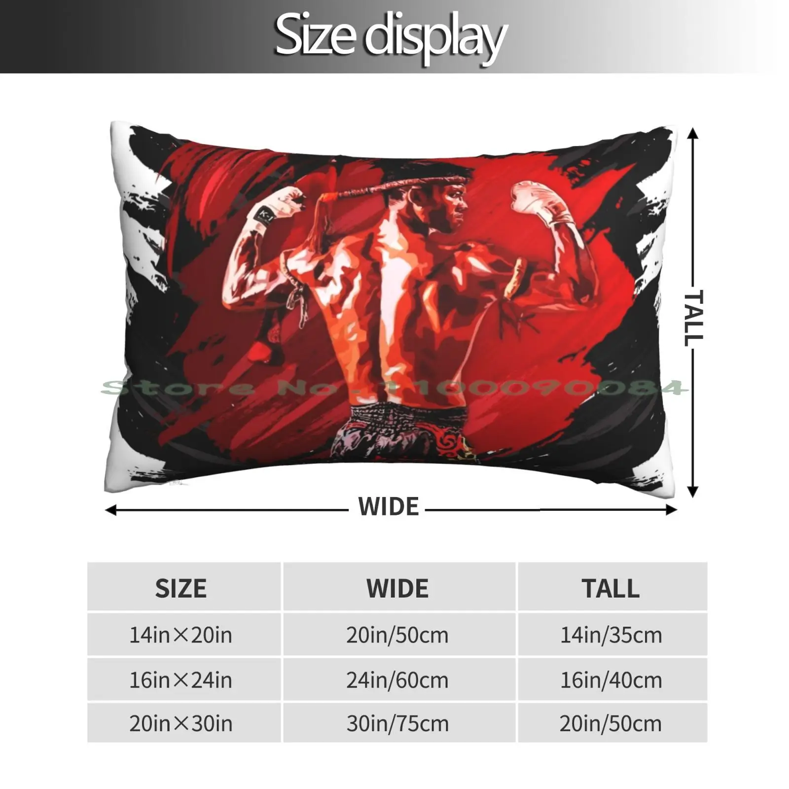 Buakaw Banchamek Artwork By Shunsuke. Pillow Case 20x30 50*75 Sofa Bedroom Buakaw K1 Muaythai Kickboxing Muay Thai Fighter