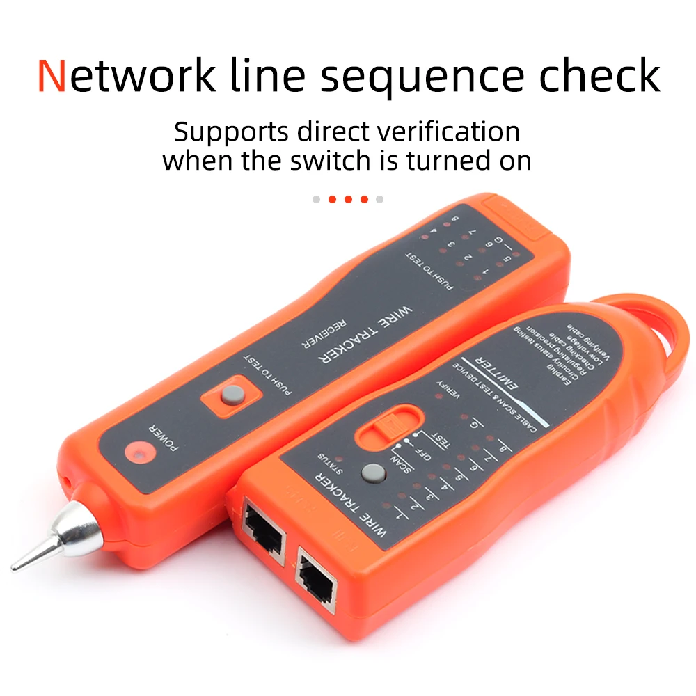 KELUSHI-LAN Network Cable Tester, Wire Tracker, Line Finder, Telefone Tracer, XQ-350, UTP, STP, Cat5, Cat6, RJ45, RJ11