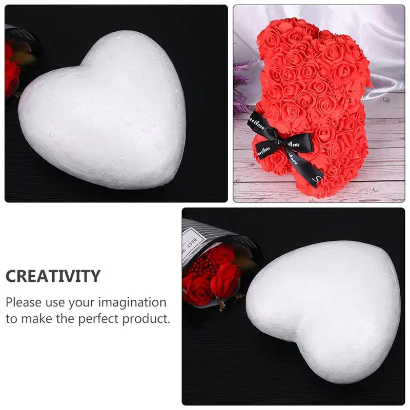 10pcs Handcraft And Creativity Foam Creative Model Foam Pearl Bear Molds For Crafts Heart Heart Ornament and Mini Cake Moldss
