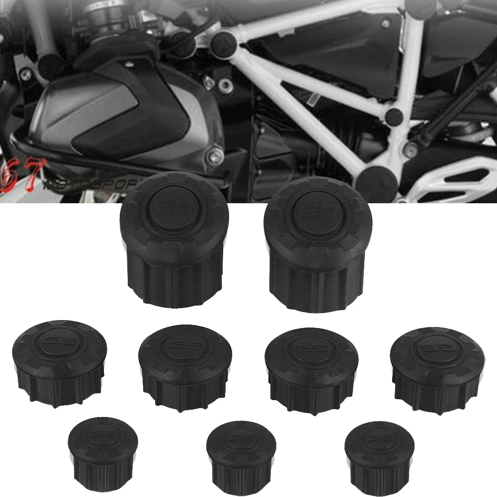 

9PCS Frame Cap For BMW R1250GS R1200GS LC Adventure 2014 2015 2016 2017 2018 2019 2020 2021 2022 Frame Hole Cover Cap Plug Decor