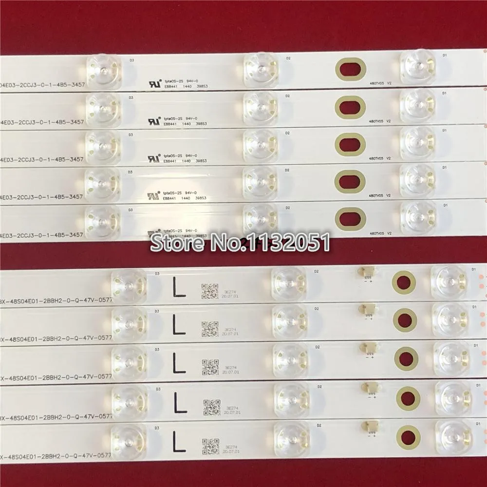 12pcs LED backlight strip for TX-48AS640B TX-48AX630B TX-48AX630E TX-48AXW634 TX-48AXR630 480TV05 480TV06 V2 R L