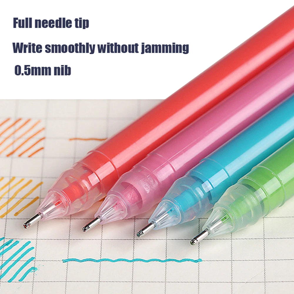 9Pcs/set Morandi 9 Color Gel Pen Student Note Marker Pens Notebook Painting Graffiti Color Pen 0.5mm Ballpoint Pen Stationery