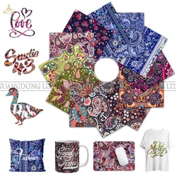 Lucky Goddness Infusible Transfer Ink Sheet 12x10 IN Paisley Pattern Ink Transfer Paper Sublimation for Mug Press T-Shirts Bags