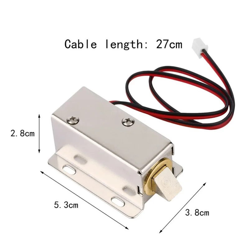 Electromechanical lock miniature door open small electric lock DC12V drawer cabinet electronic lock safe automatic door lock