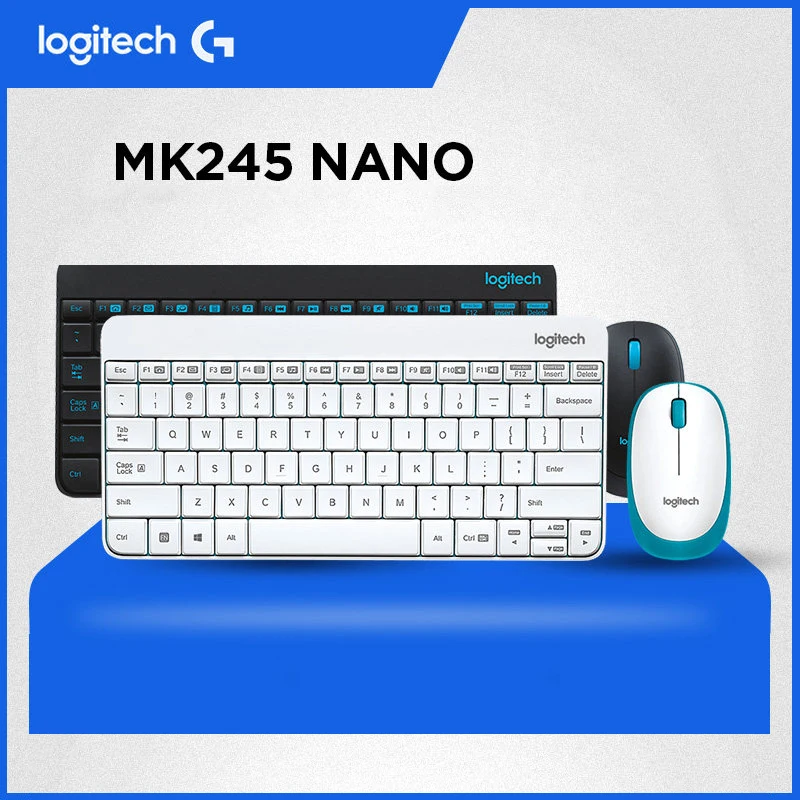 

Logitech MK245 USB Nano Mini Wireless Gaming Keyboard Set 1000DPI Ergonomic Mouse Combos Set for Notebook Laptop Home Office