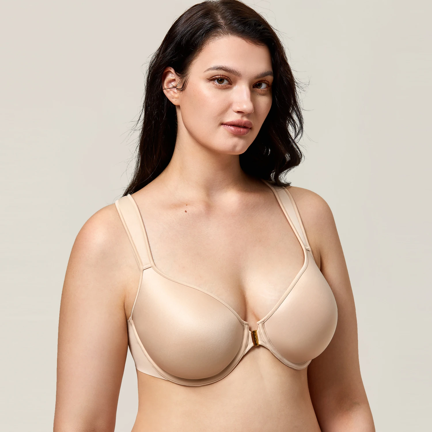 Women's Underwire Racerback Light Padded Full Coverage Front Closure Bra