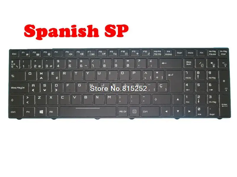 Laptop Keyboard For MEDION ERAZER X7857 MD61081 MD60822 MD60823 MD60824 MD60947 With Frame With Backlit France FR/Spanish SP