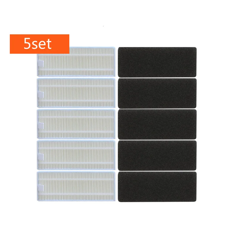 5x فلتر HEPA + 5x الإسفنج مرشحات ل Ecovacs DEEBOT N3 متعة روبوت مكنسة كهربائية أجزاء مرشحات استبدال