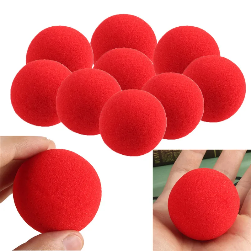 

100pcs/lot 4cm Red Sponge Ball Magic Tricks Comedy Stage Close Up Magia Appear Vanish Sponge Magie Illusion Gimmick Props Magica