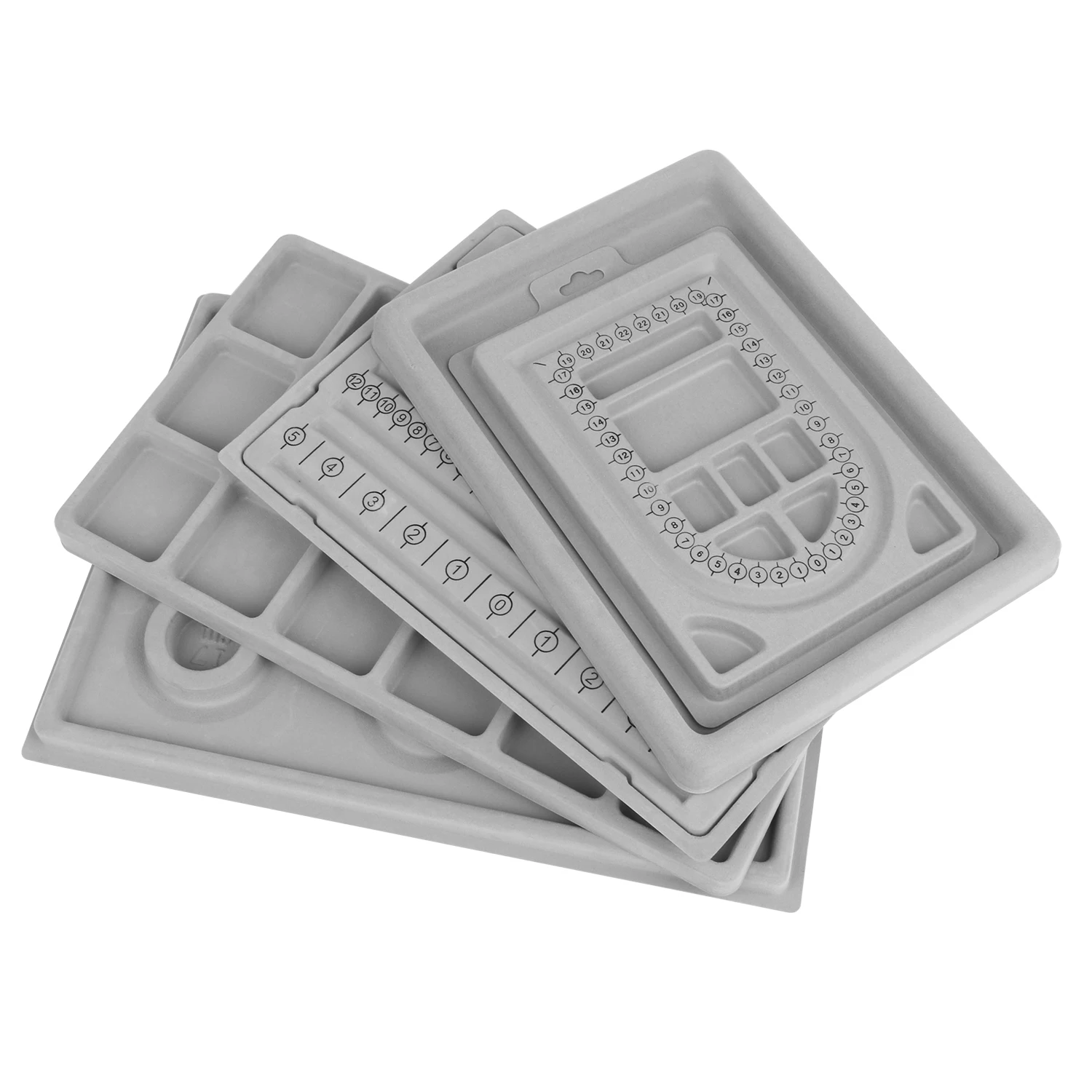 Grijs Stroomden Kraal Boord Organizer Tray Voor Diy Sieraden Maken Armband Ketting Kralen Ontwerp Craft Meten Accessoires