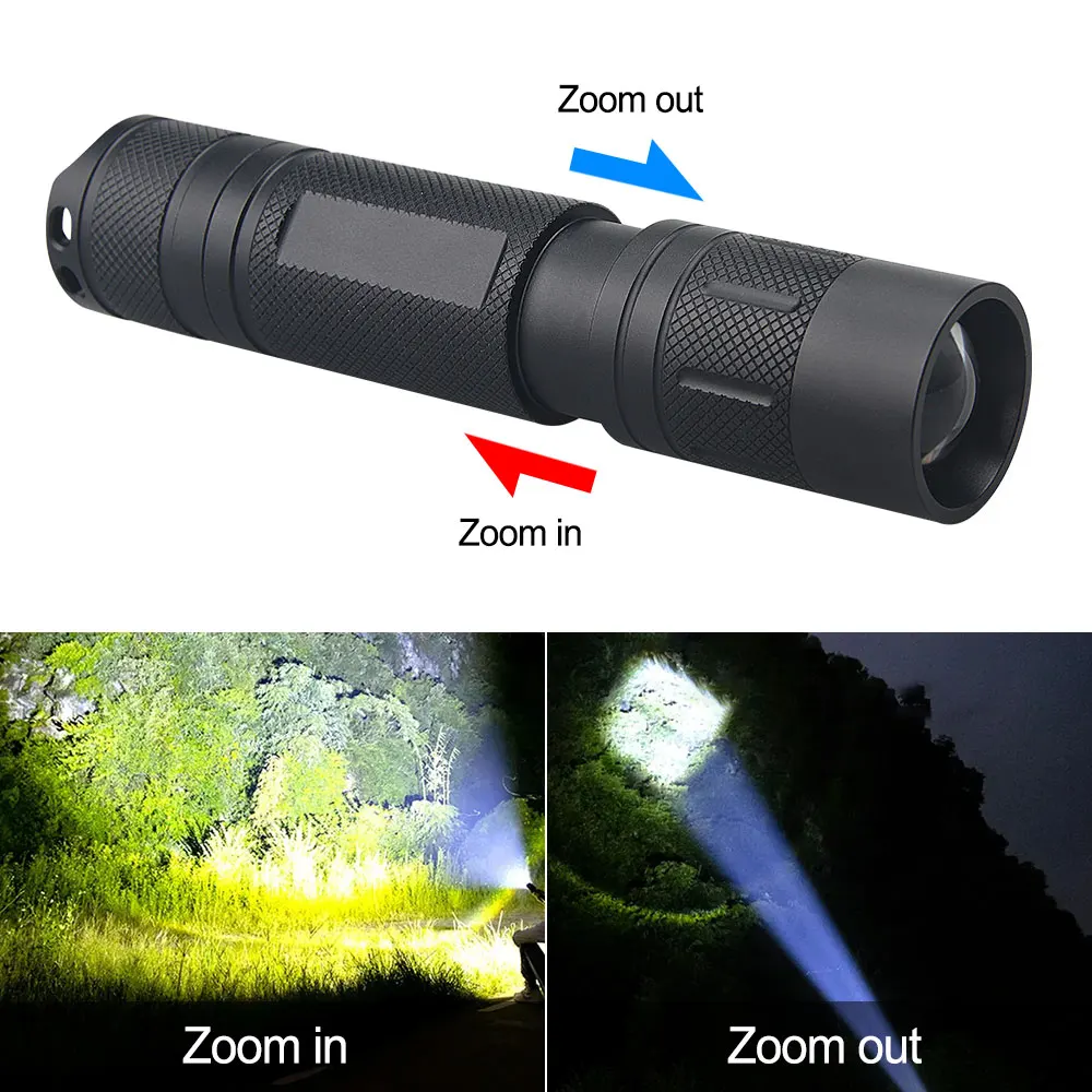 Mini Green/Red/White XPE LED LED Flashlight Multi-function 1 File Mode Lamp Adjust Focus Tactical Hunting Torch