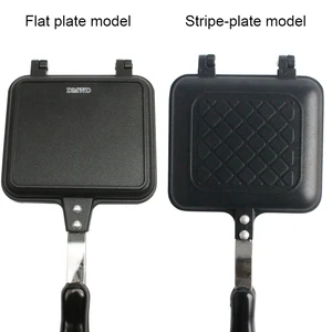 Nicht stapelende Eisen -Sandwich -Maschine, Frühstücksbrot, Toast, Waffel, Pfannkuchen, Kochen, Grillen, Ofen, Schimmel, Grill, Bratpfanne, Gas 12 Hauptverkäufe Waffel Sandwicheira - №3