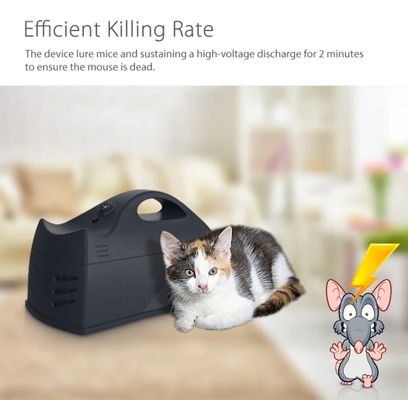 Coolcam Suminey Electronic Rat Trap Rats Mice Catcher 7000 Volts Clean and Humane Control Traps to Kill Rats Mice No Poison Use