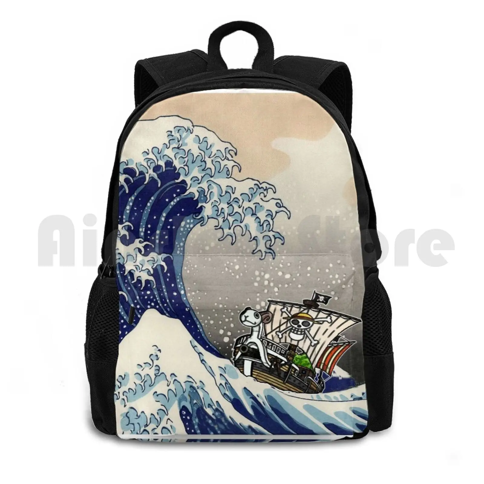 The Great Mask Off Kanegawa Outdoor Hiking Backpack Riding Climbing Sports Bag The Great Wave Off Kanegawa