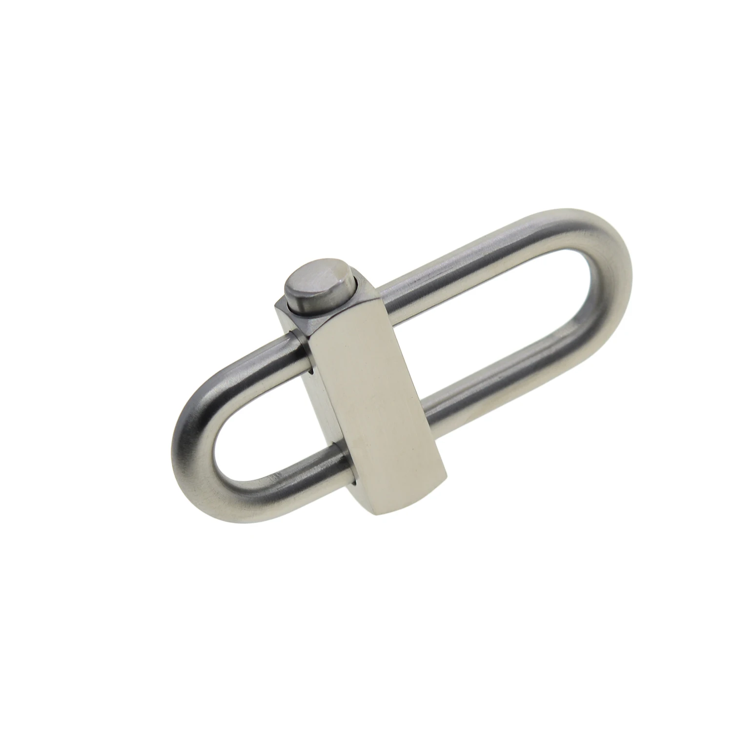 Super Strong Heavy Duty Matte Brushed Stainless Steel Oval Slide Locking Snap Lock Carabiner Keychains FOB EDC Lanyard DIY