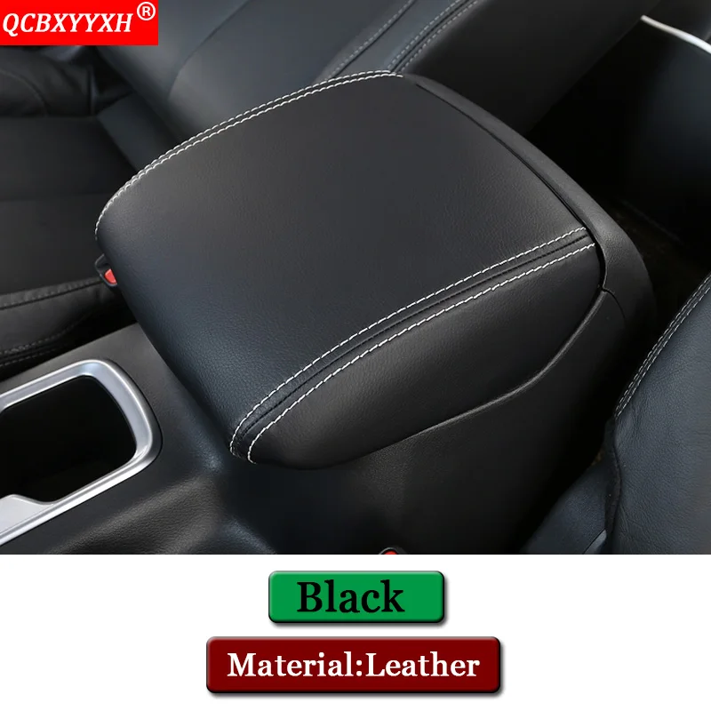 QCBXYYXH Car Styling Pad Cover Leather Storage Protection Cushion Seat Armrest Box Pads For Nissan Navara NP300 D23 2017 2018