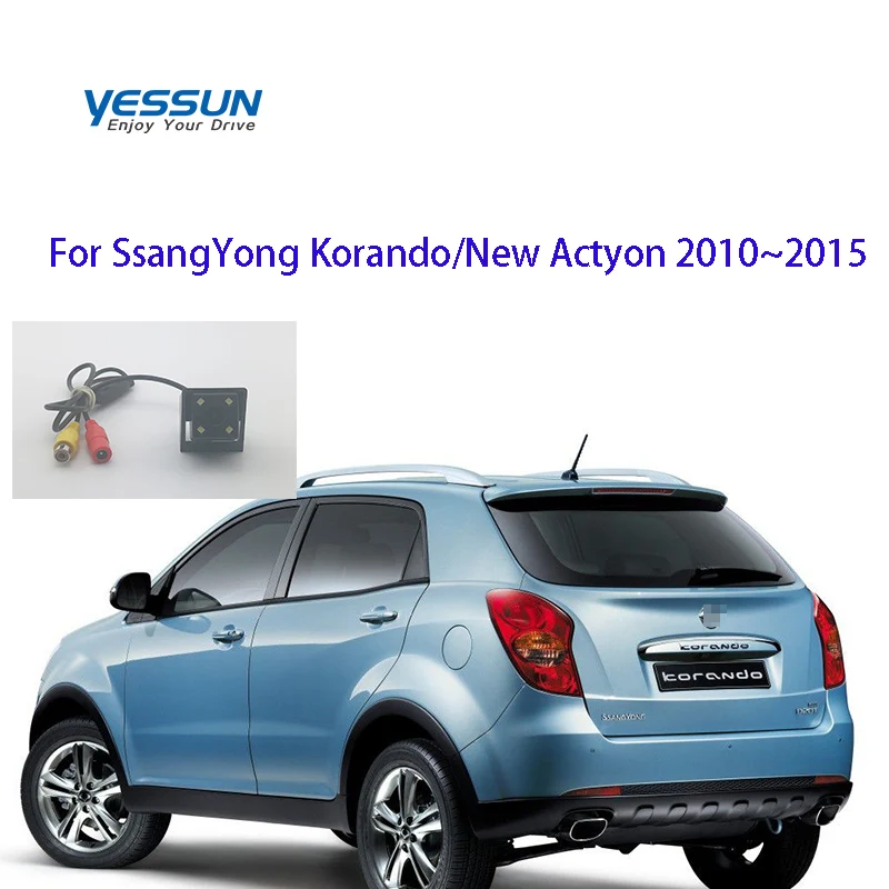 Yessun HD 1280*720 Fisheye Rear View Camera For SsangYong Korando/New Actyon 2010 2011 2012 2013 2014 2015 Car Parking aid Kits