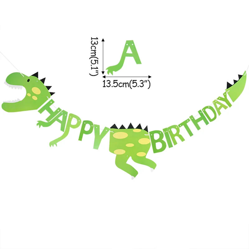 Dinosaur Birthday DIY Garland Happy Birthday Banners Roar Dino Party Decor Balloons Wild One 1st Boy Birthday Party Decorations