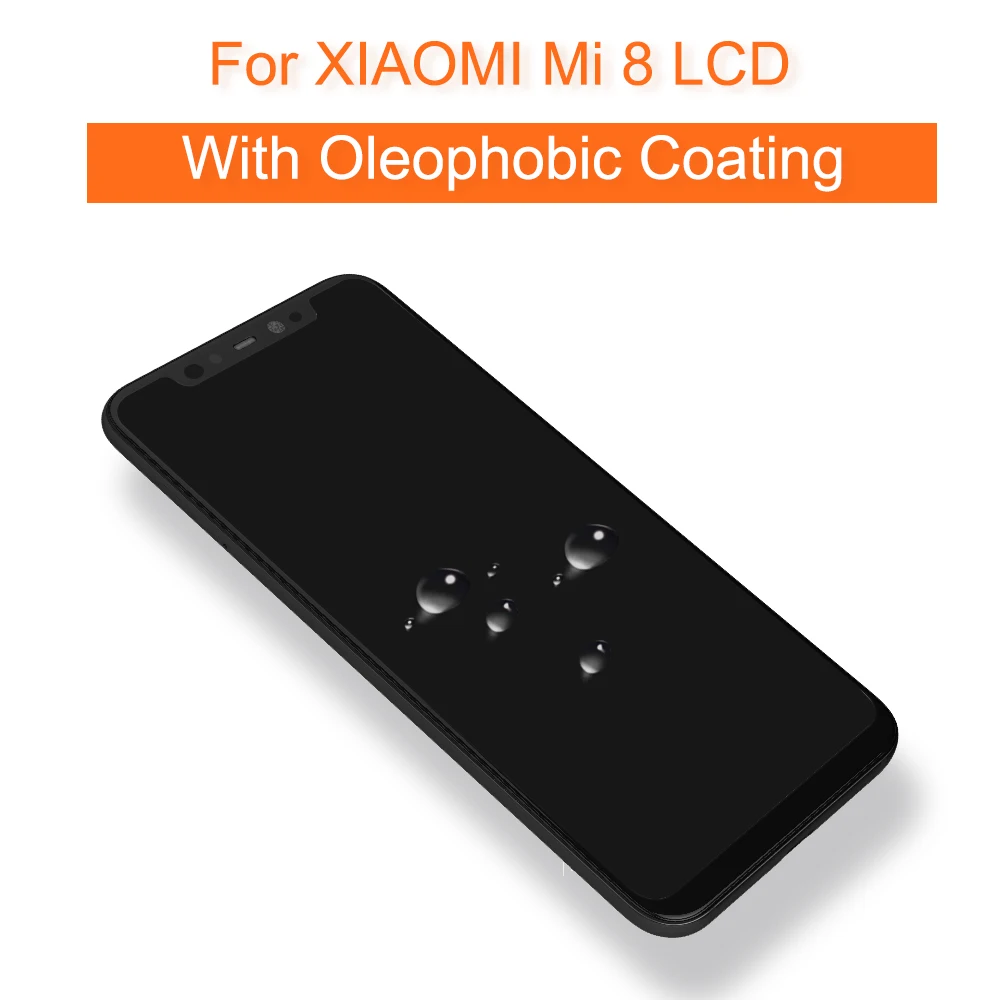 Super AMOLED For Xiaomi Mi 8 LCD Display For Xiaomi Mi8 Touch Screen Digitizer Screen Repair with Frame M1803E1A ScreenReplace