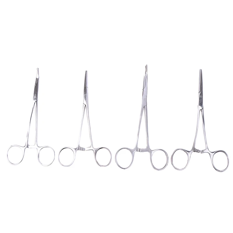 Hemostatic Clamp Forceps Straight & Curved Tweezers Medical Surgical Serrated