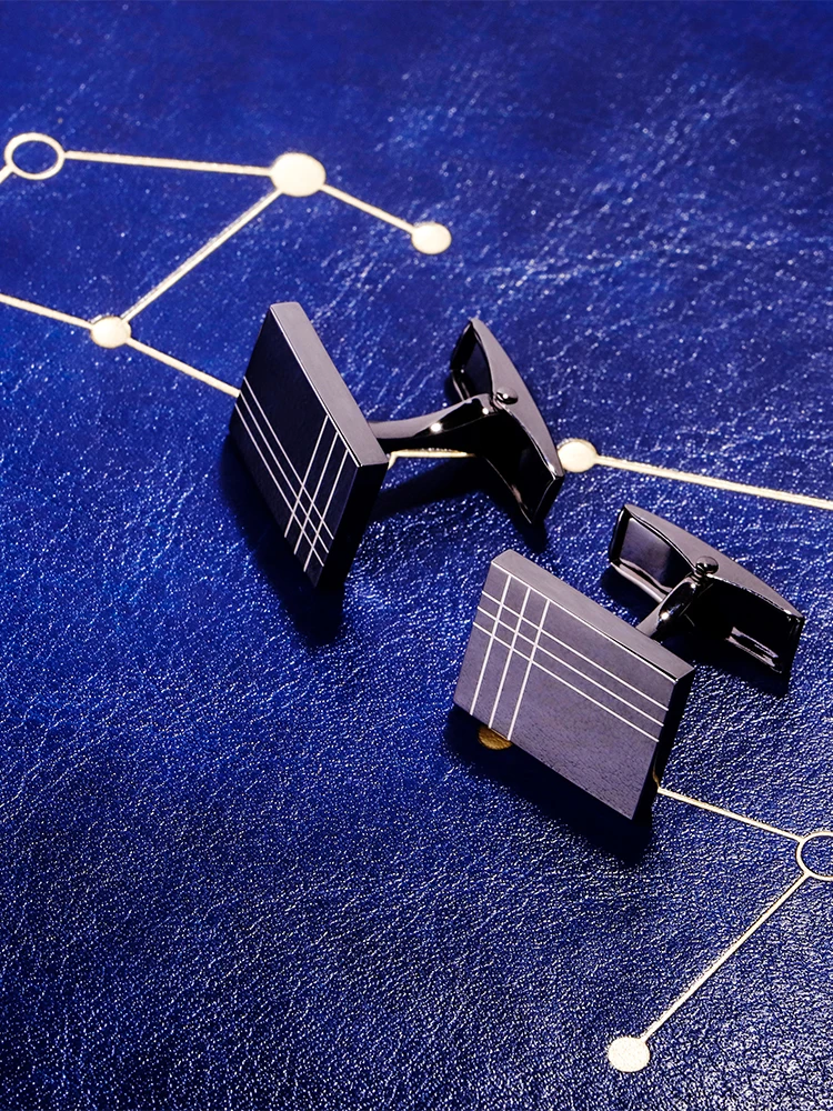 Kflk-男性用の高級シャツのカフリンクス,結婚式のカフリンクス,パーソナライズされたボタン,黒,高品質,ゲスト用