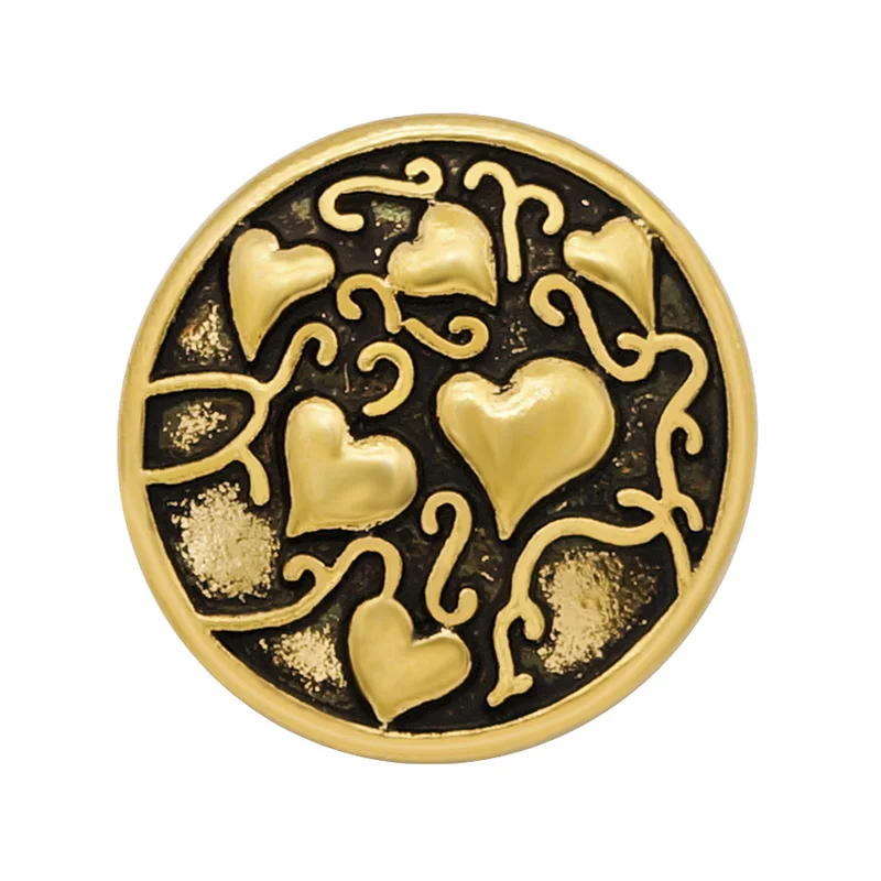 Beauty Charm Simple Round the brave hearts cross eye dragonfly 18MM Metal snap buttons for DIY snap jewelry wholesale