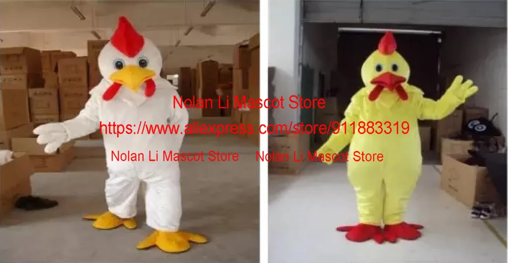 

Chicken Mascot Costume Cartoon Set Cosplay Masquerade Party Game Advertising Carnival Halloween Easter Adult Size 1251