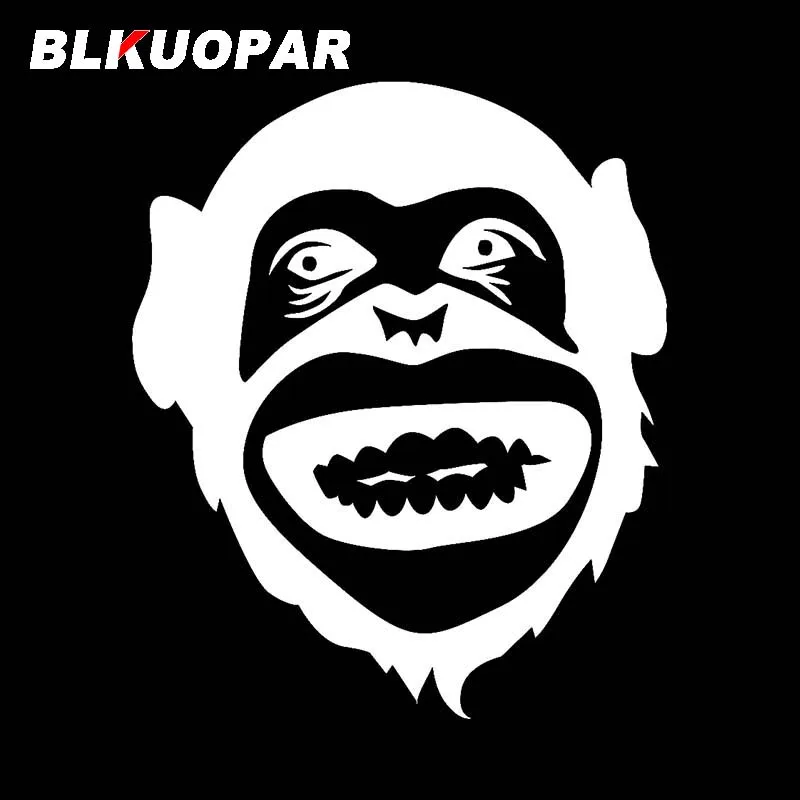 BLKUOPAR for Monkey Chimpanzee Smile Car Sticker Funny Occlusion Scratch Decal Waterproof Windshield Motorcycle Car Styling