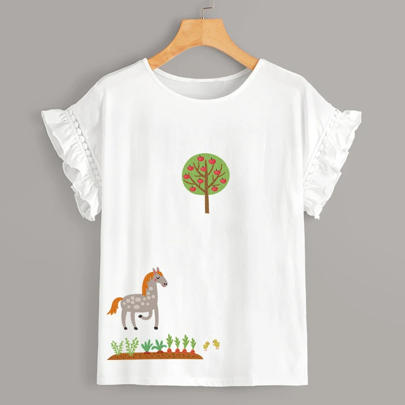 Apliques de animales de granja, parches para planchar, decoración de ropa para niños, fácil de usar, pegatinas de vinilo de transferencia de calor