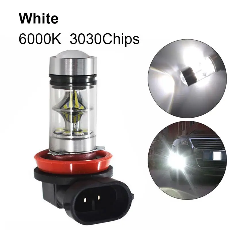 

1pc H11 H8 100W 6000K Super White Fog Light 2323 LED Driving Bulb DRL Daytime Running Light Car Fog lamp