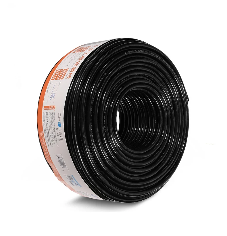 Choseal QS6167 Network Cable Waterproof Cat6 SFTP 1000Mbps Oxygenfree Copper Double Shield  Lan Cable Ethernet Cable Engineering