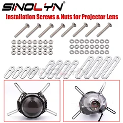 Sinolyn Headlight Retrofit Tools Adapter Frame For Koito Q5 Hella 3R Projectors Screws Nuts Kit Automotive Goods Car Accessories