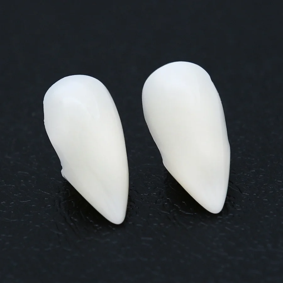 Halloween Cosplay Vampire denti zanne dentiere Prop Costume di Halloween puntelli denti finti colla solida puntelli di trucco adesivi