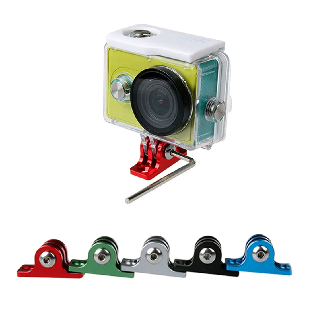 CNCอลูมิเนียมอัลลอยด์ขาตั้งกล้องอะแดปเตอร์สำหรับGoPro Hero 8 5 4 เซสชันXiaomi Yi 4K SJCAM SJ4000 SJ5000 h9 Go Proอุปกรณ์เสริม