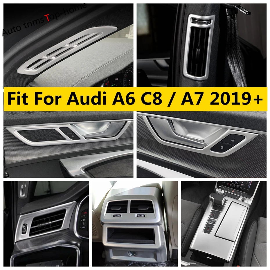 

Inner Door Handle Bowl / Shift Gear Box Panel / Air Conditioning Vent AC Outlet Cover Trim Fit For Audi A6 C8 / A7 2019 - 2023