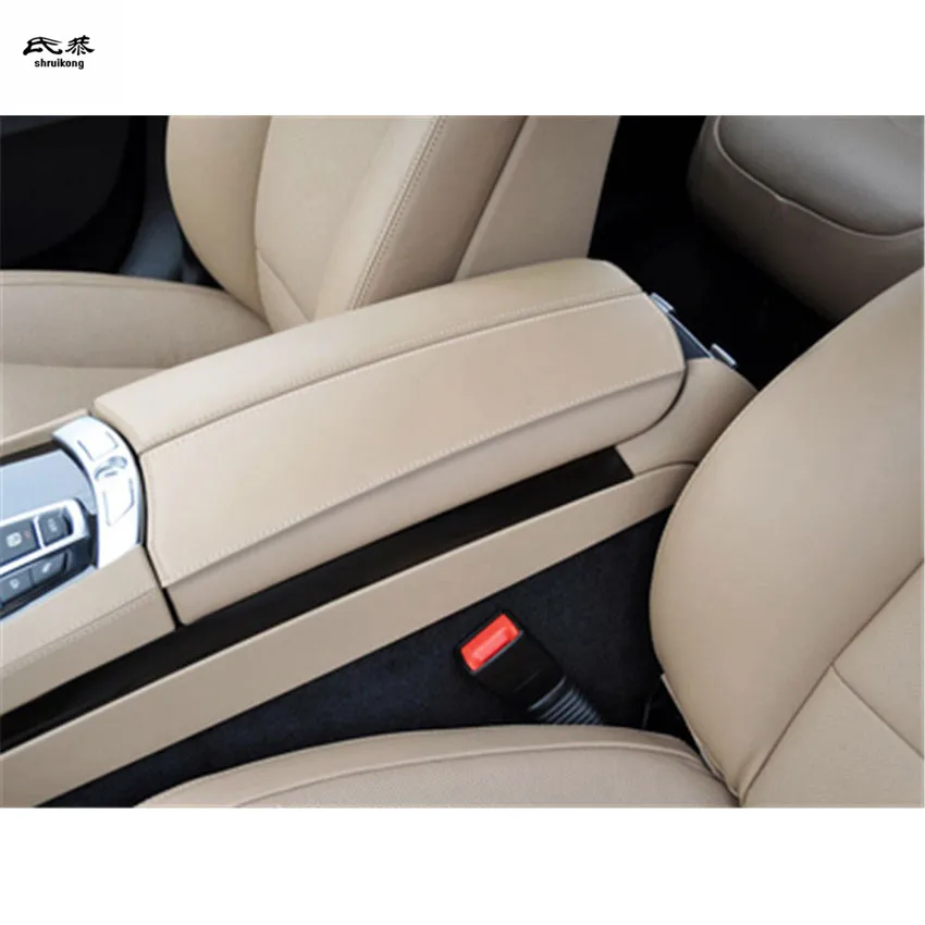 1Set Car Sticker for 2009-2014 BMW F01 760 730 740 Microfiber Leather Accessories Armrest Box Potection Cover