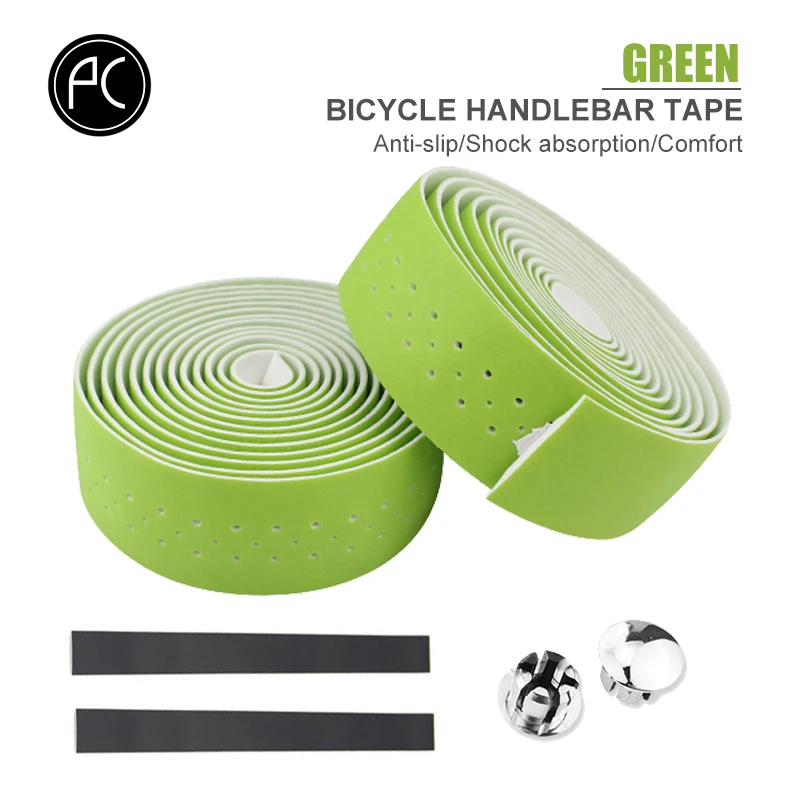 PCycling Fahrradlenkerband Rennrad PU-Leder Perforierter Gürtel Atmungsaktives weiches Fahrradlenkerband MTB Fixed Gear Gürtel