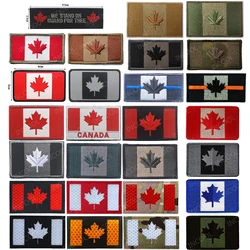 Parche bordado bandera Canadá – Hoja de arce 3D para uniforme táctico