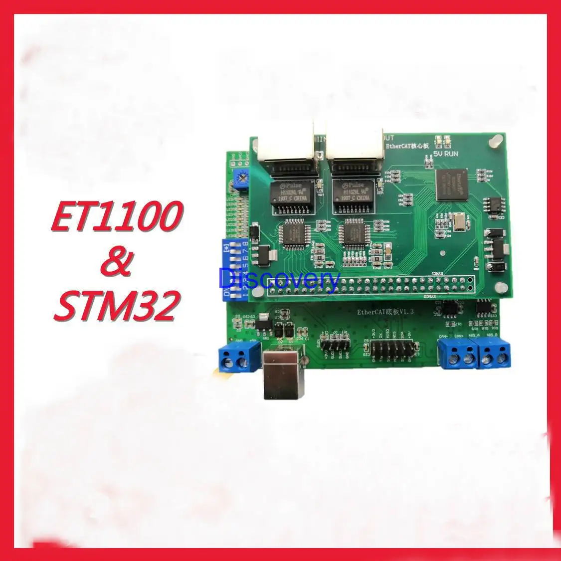 

EtherCAT Development Board Learning Board STM32+ET1100/AX58100 CAN/485 Interface