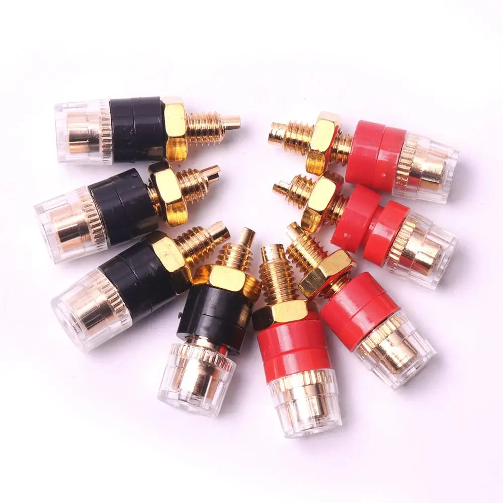 

8 PCS Amplifier Speaker Terminal Binding Post Banana Plug Jack Socket Connector Red and Black