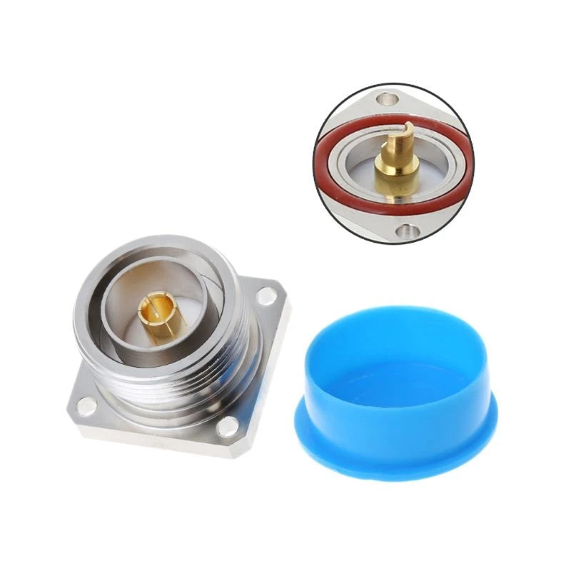 

L29 7/16 Din Female Jack Center Connector with 4 Holes Flange Deck Solder Cup RF Coaxial Adapter