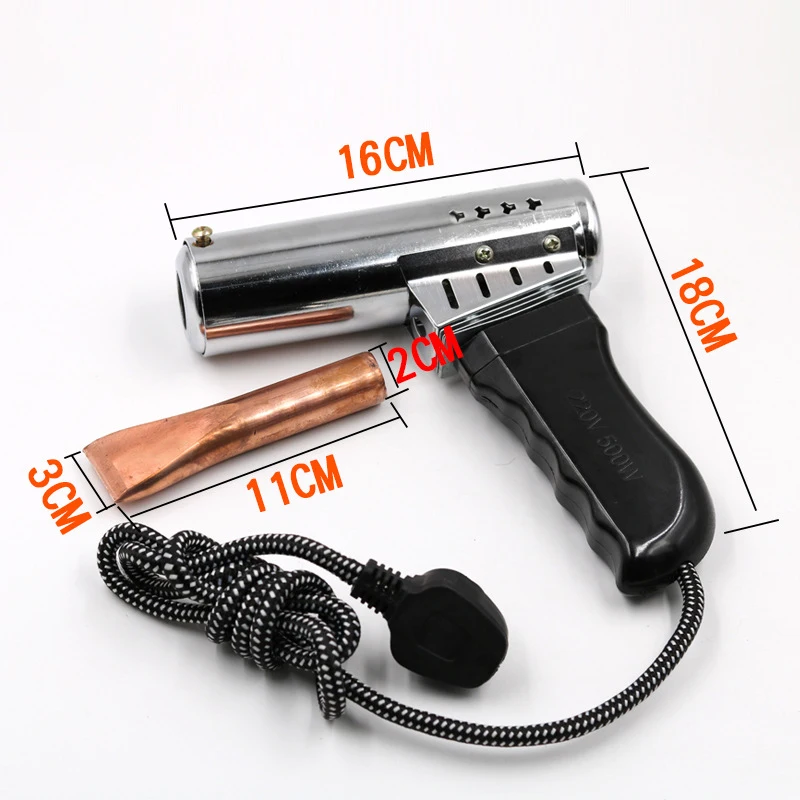 220V 500W Universal Soldering Gun, Chisel Tip, Handheld Powerful Soldering Iron Soldering Hot Gun with Temperature 200-400C,