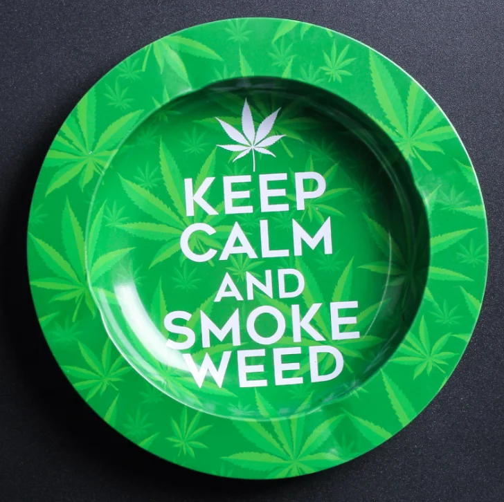 Wholesale 50pcs metal Ashtray Heat Resistant Creative Travel Size Bar Cigar Ashtray Travel Size Portable Men\'s Gadgets