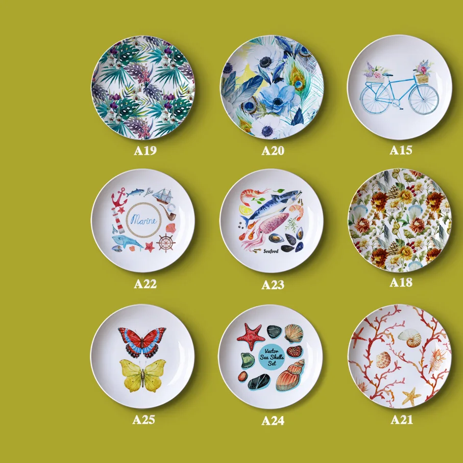 American Country Ceramic Decorative Plate, Living Room Decoration, Sitting Background, Wall Hanging Plate