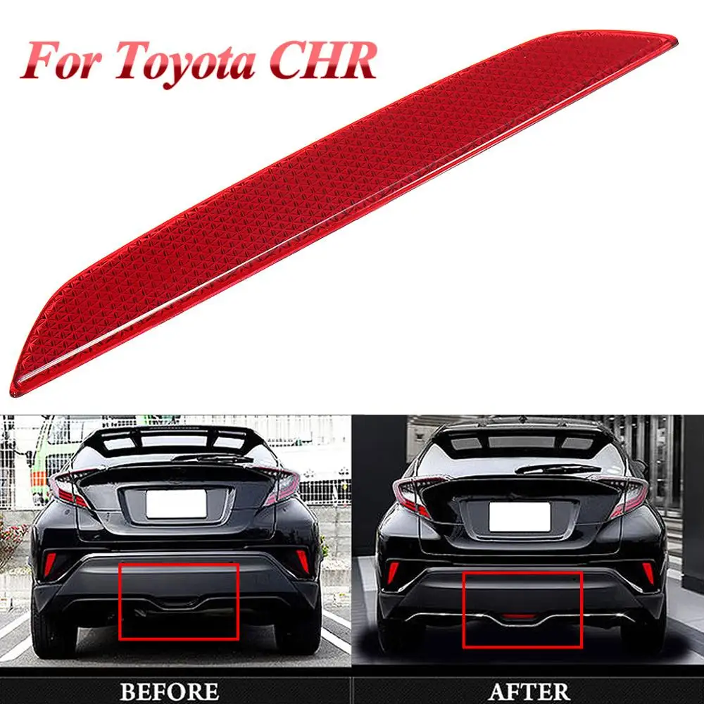 Red Plastic Rear Stop Lamp Brake Light Trim Frame For Toyota C-HR CHR 2016-2018