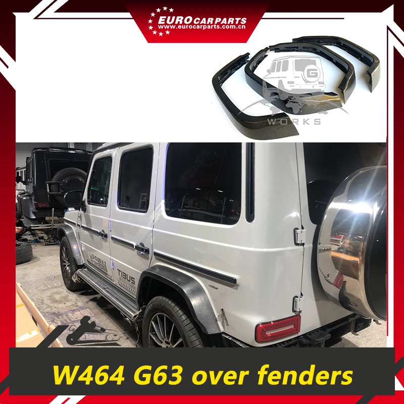 

G class W464 W463A Dry Carbon Material Over Fenders for G Class W464 After 2018 Year Carbon Parts for G Class