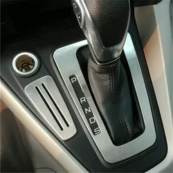 EAZYZKING Car styling stainless steel automatic Gear cover decorative frame Sticker case For Ford Focus 3 MK3 AT 2015-2018