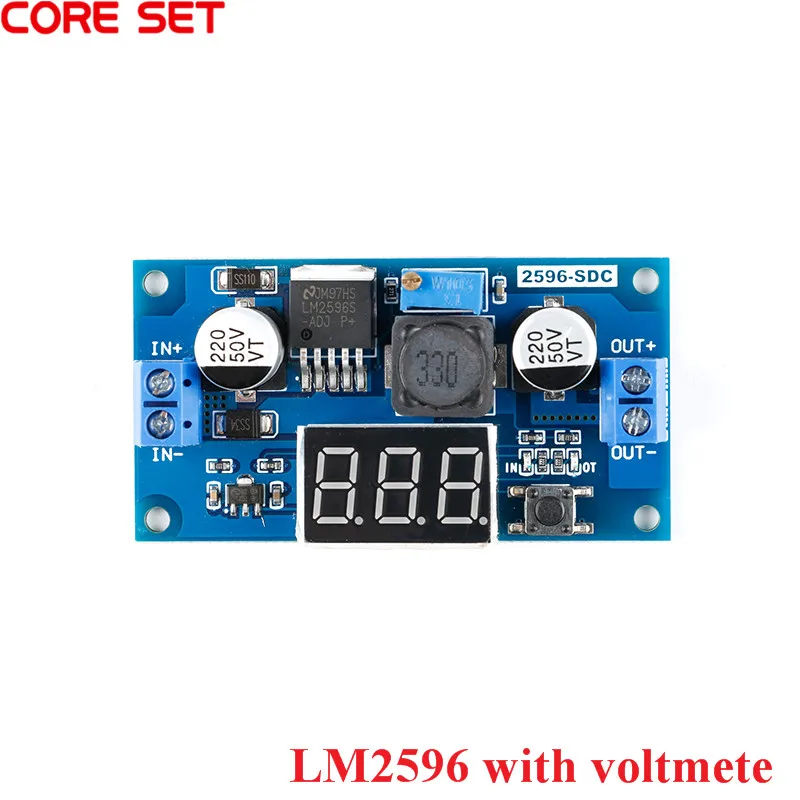 DC-DC Adjustable Voltage Regulator LM2596 DC/DC 4.0~40V to 1.25-37V Buck Step Down Module With LED Voltmeter