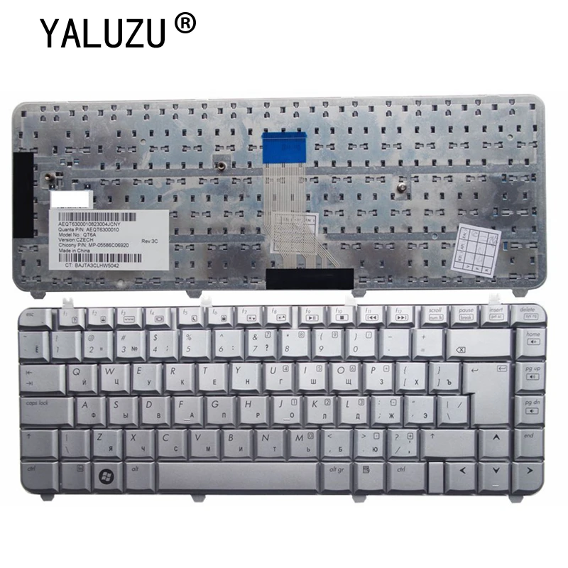 Teclado ruso para portátil HP Pavilion dv5, dv5-1000, dv5t, dv5z, plata 9j. N8682.l0r, 488590-251 DV5-1100, nuevo
